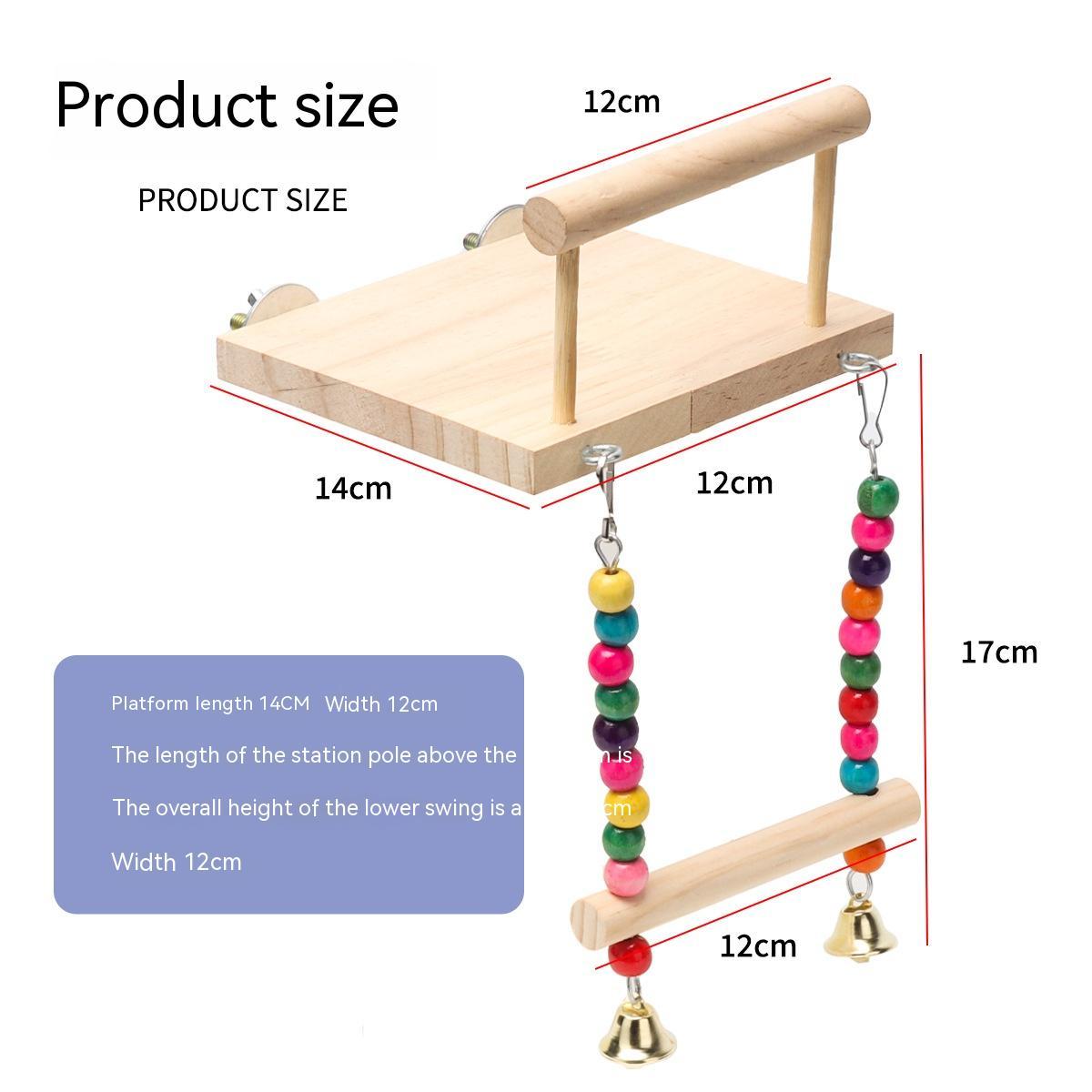 Perch and Beaded Swing for Birds