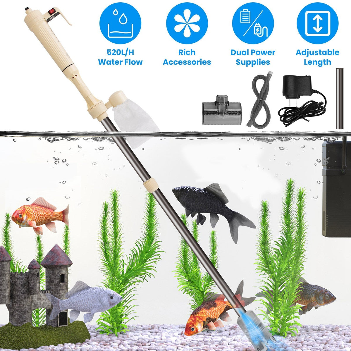 Multifunctional Electric Aquarium Cleaner Kit