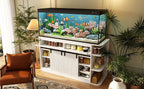Fish Tank Stand with LED Light & Power Outlets