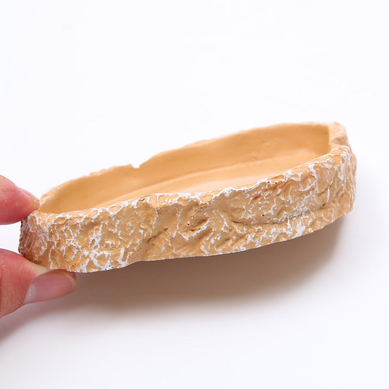 Natural Sandstone Reptile Food & Water Basin