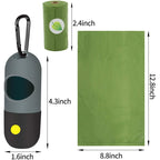 Dog Poop Bag Dispenser with Built-in LED Flashlight