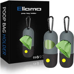 Dog Poop Bag Dispenser with Built-in LED Flashlight