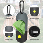 Dog Poop Bag Dispenser with Built-in LED Flashlight