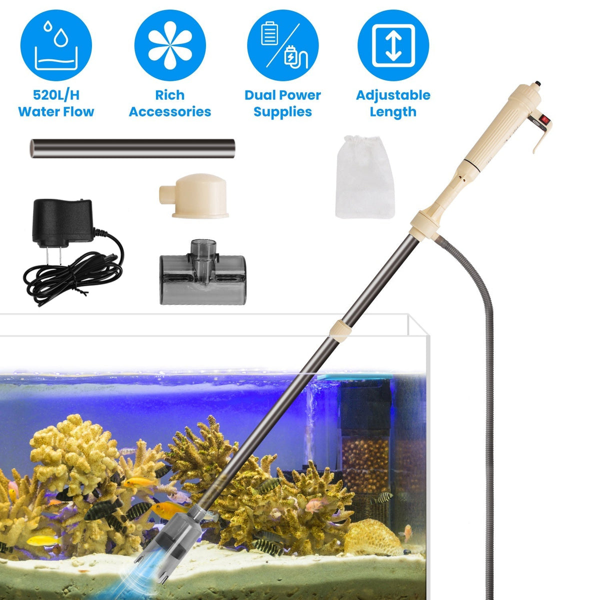 Multifunctional Electric Aquarium Cleaner Kit