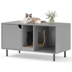 2 Cat Litter Box Enclosure -Gray