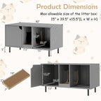 2 Cat Litter Box Enclosure -Gray