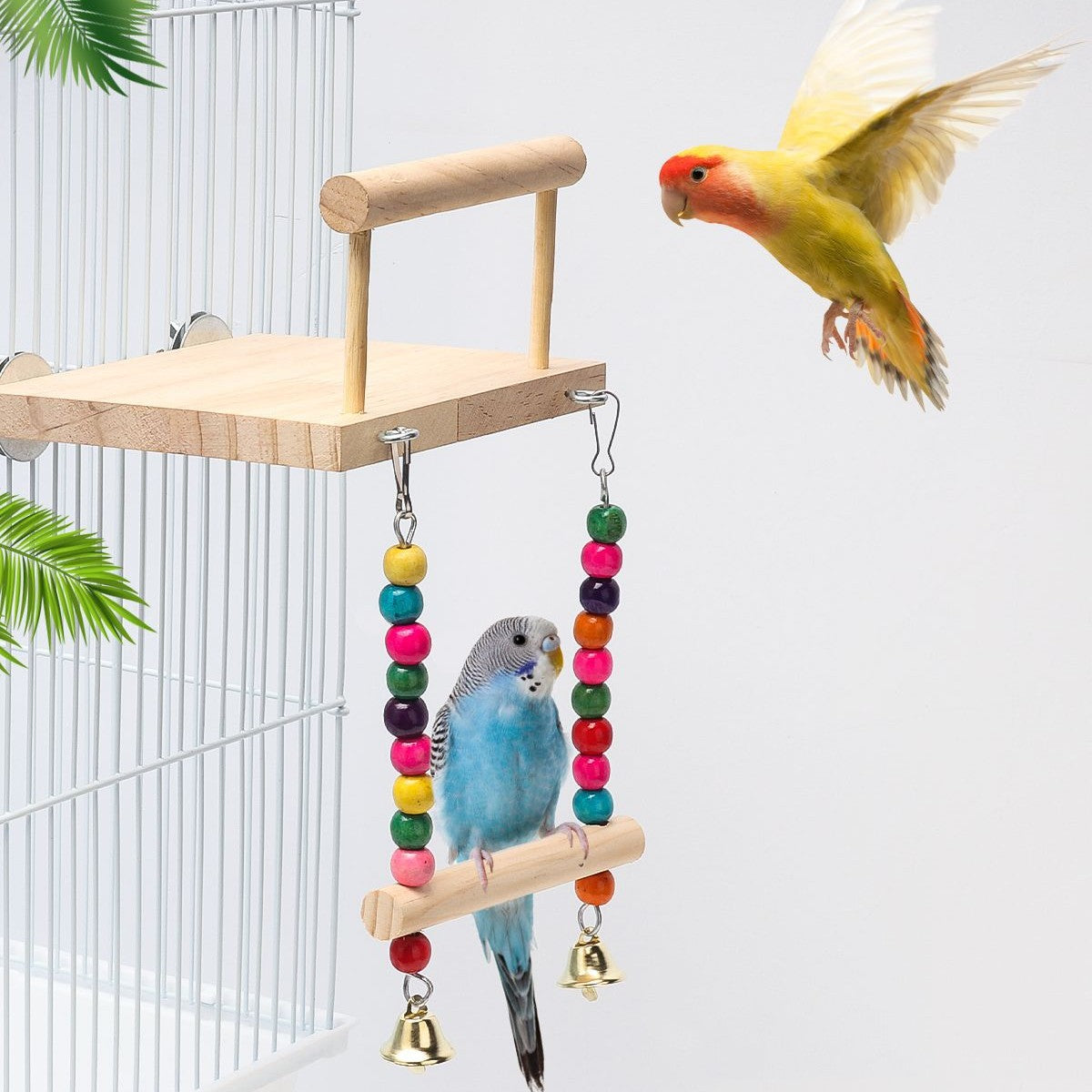 Perch and Beaded Swing for Birds