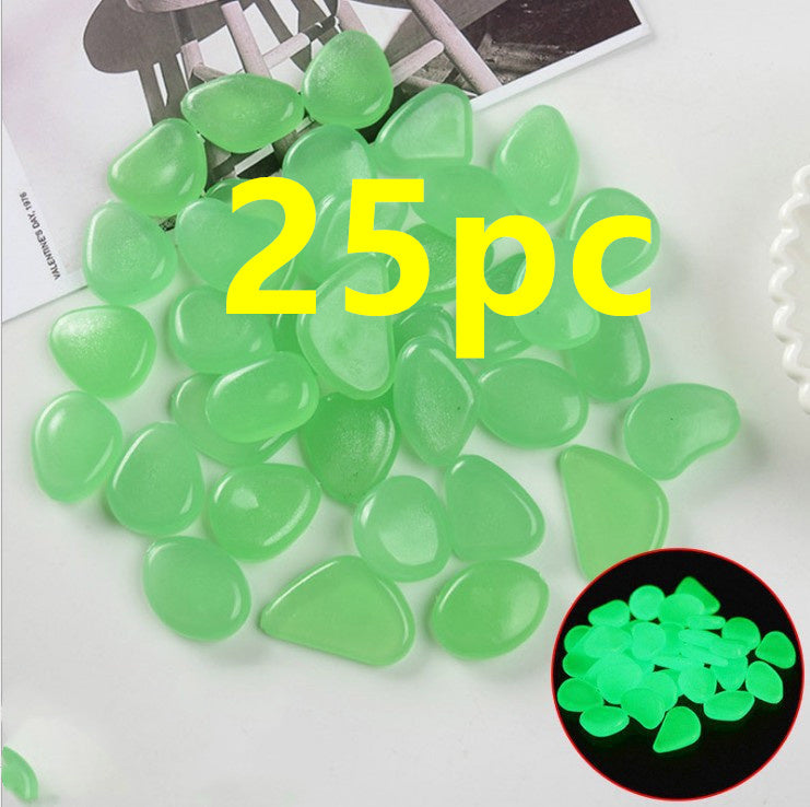 Luminous Stones Fluorescent Aquarium Pebbles Fish Tank Garden Luminous Stones