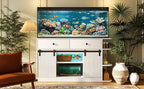 Fish Tank Stand with LED Light & Power Outlets