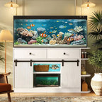 Fish Tank Stand with LED Light & Power Outlets
