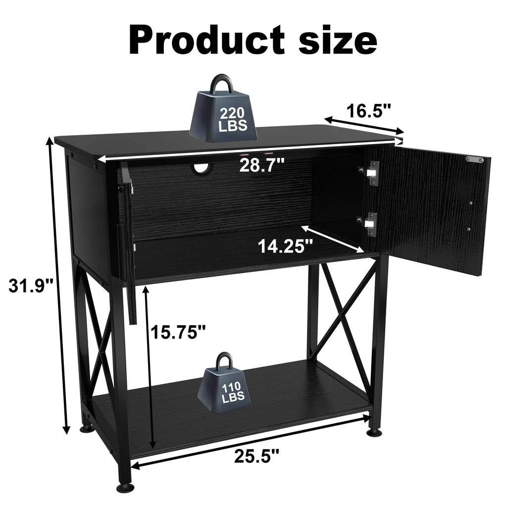Metal Aquarium Stand with Accessories Storage