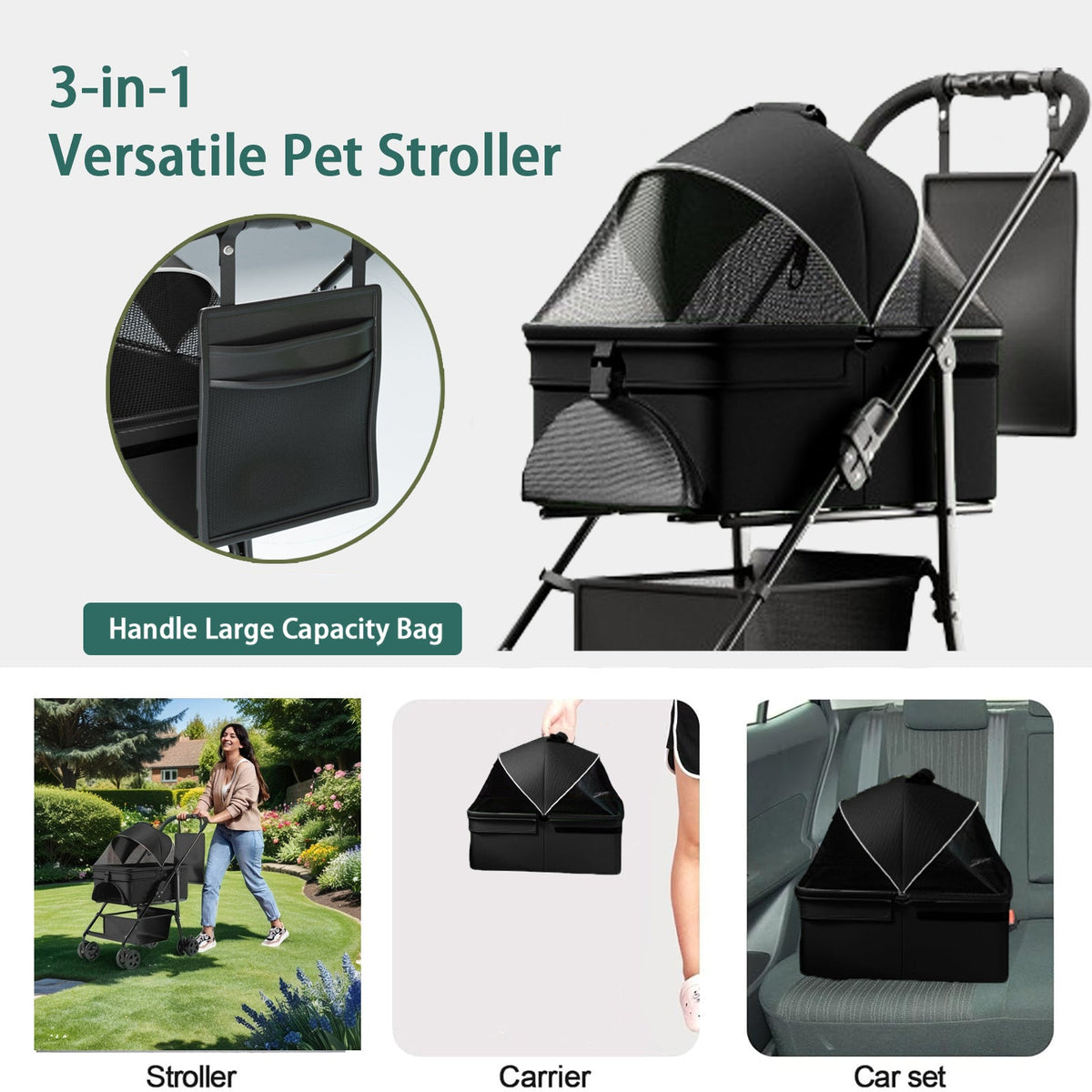 Pet Four-Wheel Folding Cart