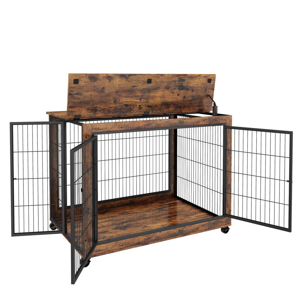 Furniture Style Dog Crate on Wheels