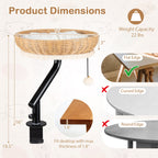 Cat Desk Bed with Removable Padded Cushion for Indoor