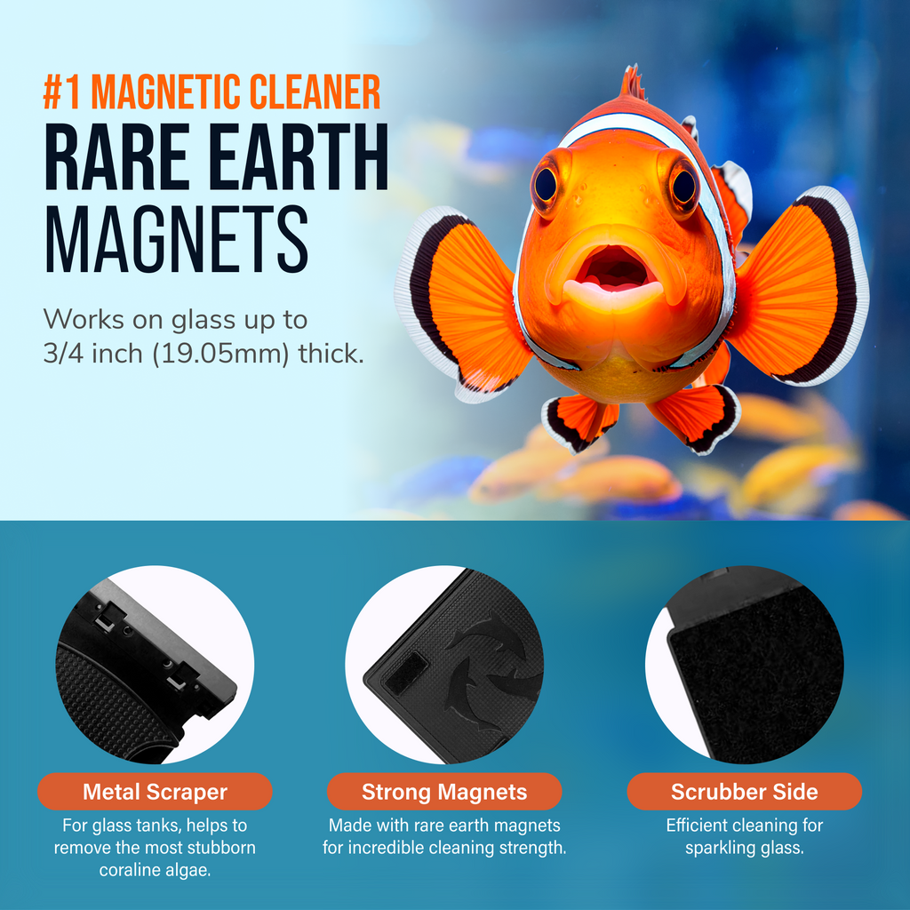 2 in 1 Magnetic Aquarium Algae Cleaner