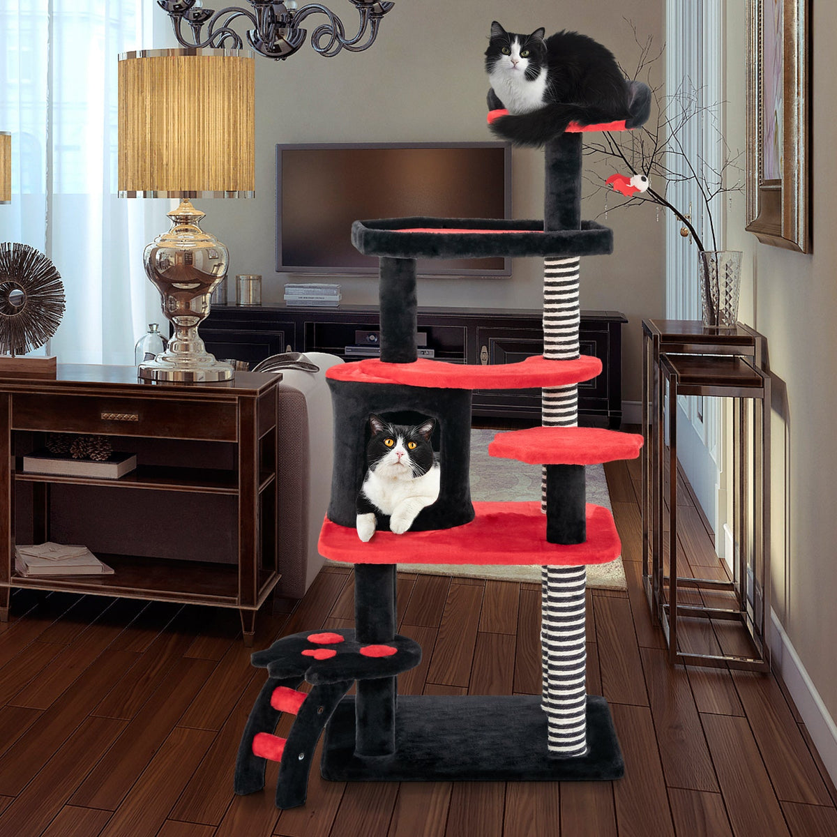 Gothic Cat Tree with Cat Bed