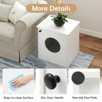 Nightstand Cat Litter Box Enclosure - White