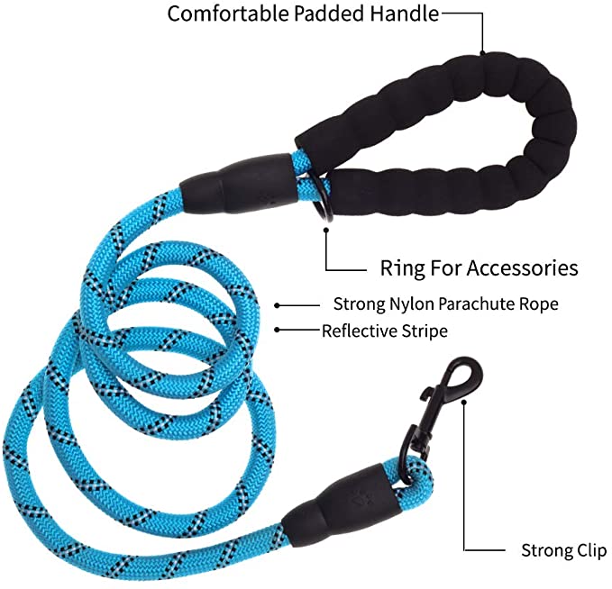 Dog Leash for Large and Medium Dogs-Blue set of 5
