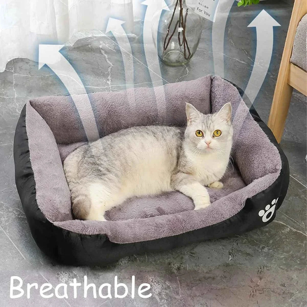 Color Square Winter Warm Pet Bed