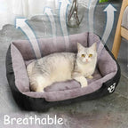 Color Square Winter Warm Pet Bed