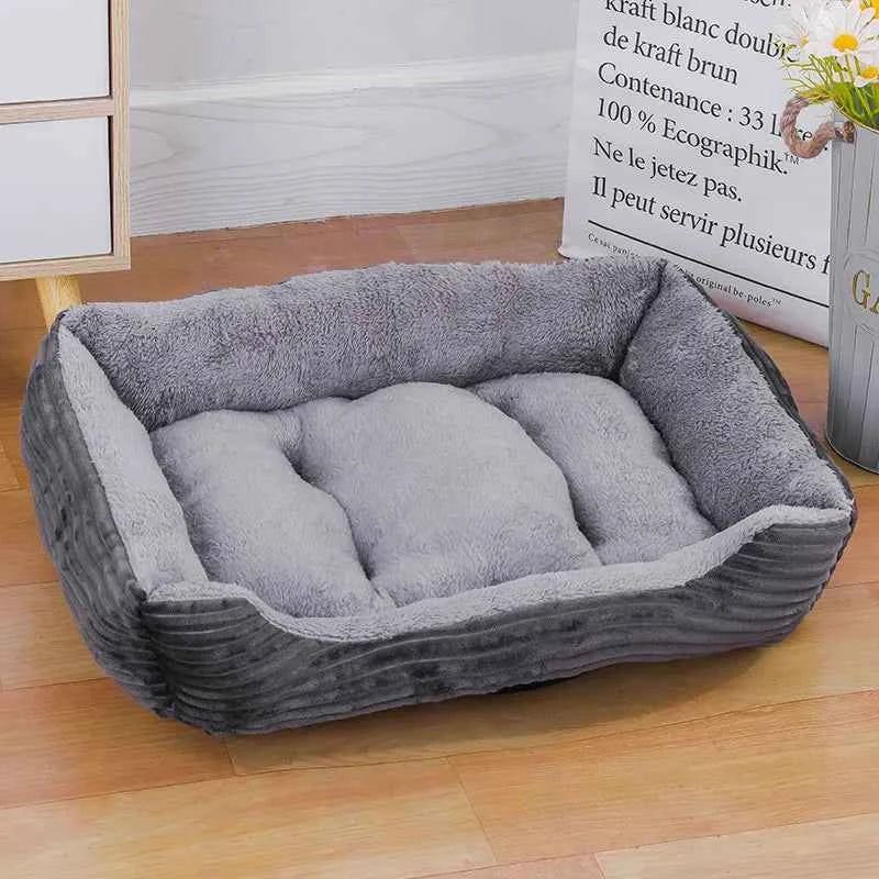 Color Square Winter Warm Pet Bed