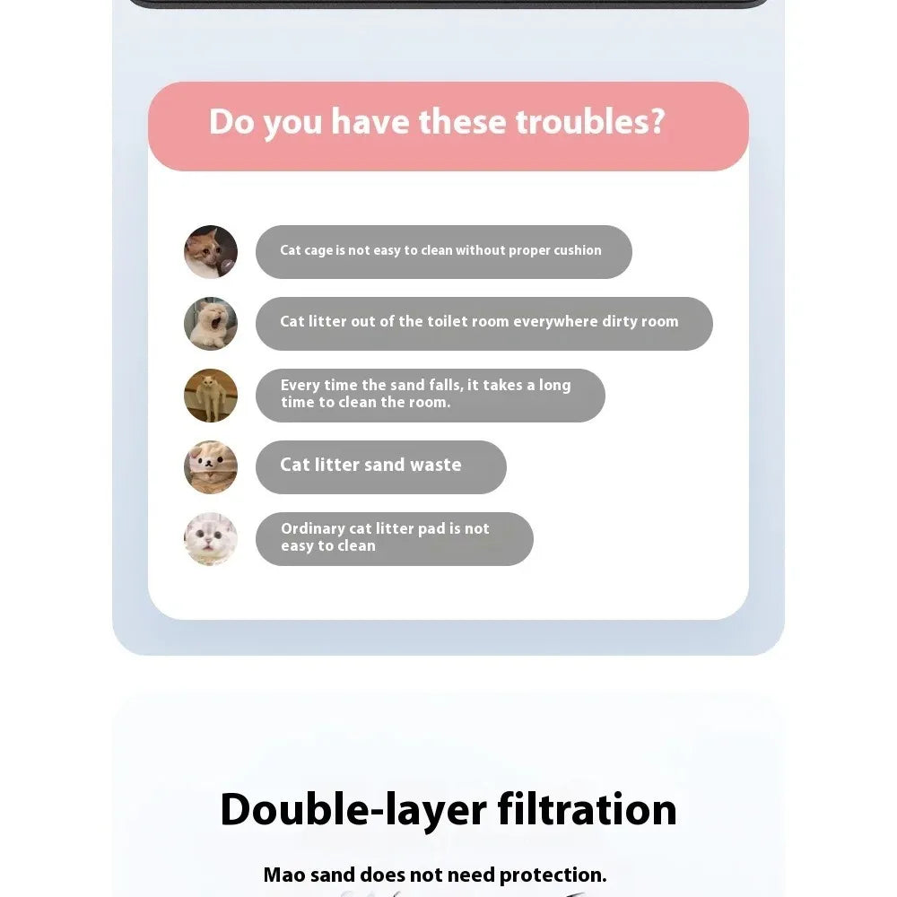 Cat Litter Mat Waterproof Double Layer