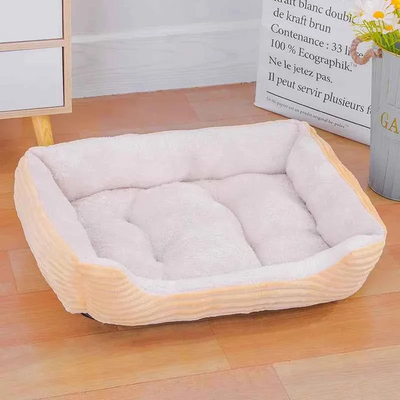 Color Square Winter Warm Pet Bed