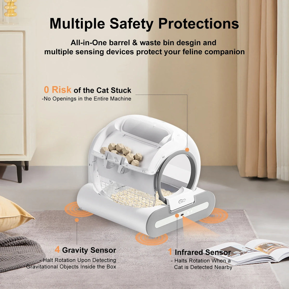 Automatic Cat Litter Box - Self Cleaning