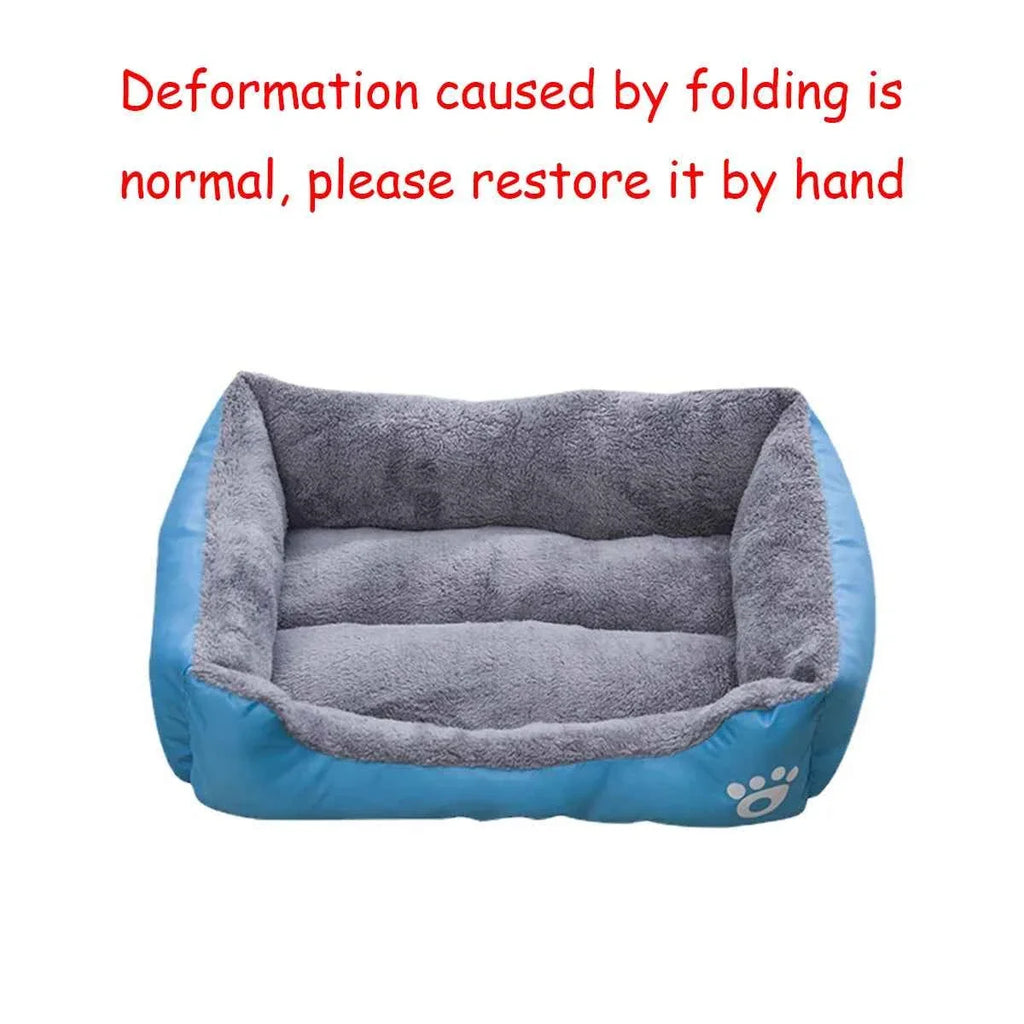 Color Square Winter Warm Pet Bed