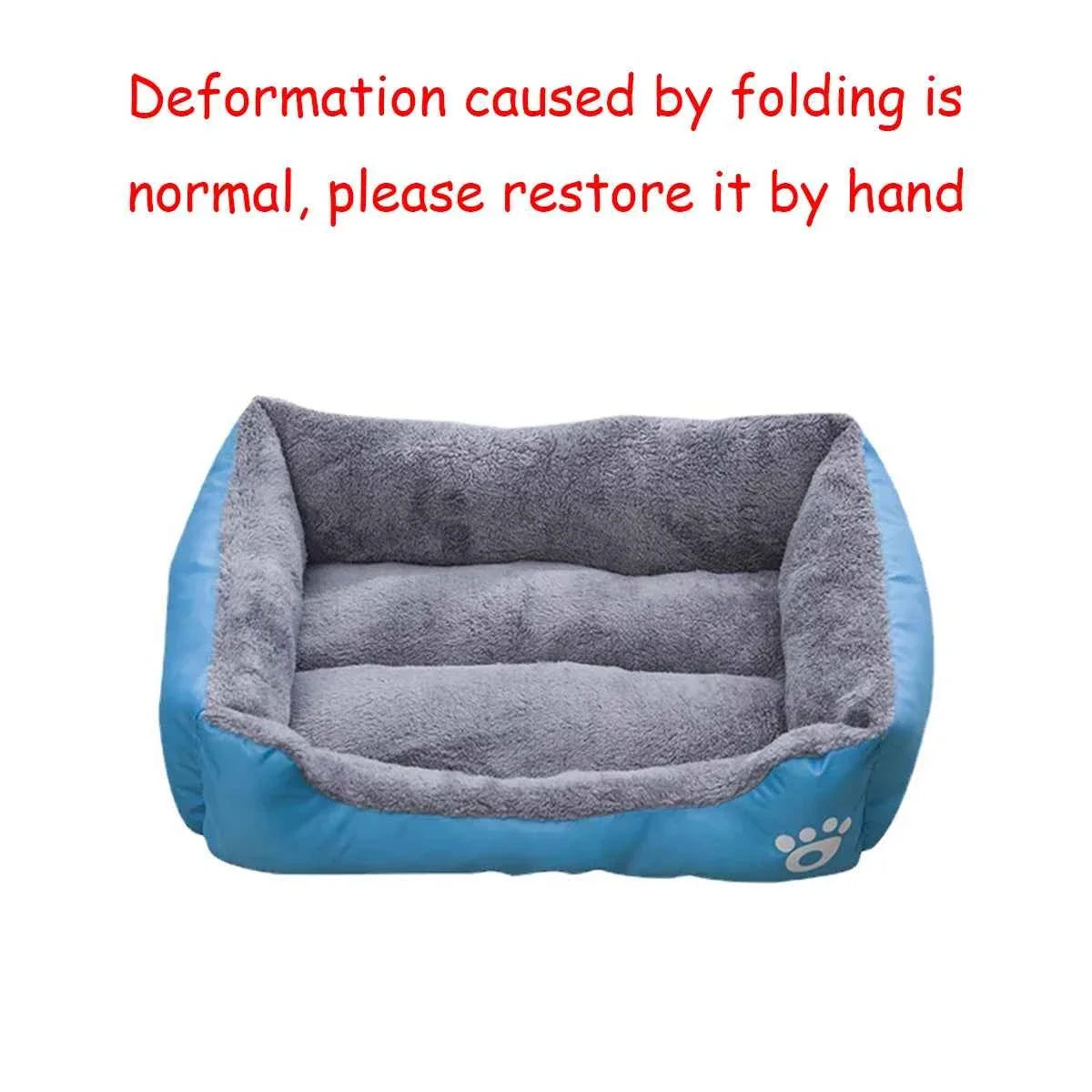 Color Square Winter Warm Pet Bed
