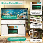 Fish Tank Stand with LED Light & Power Outlets