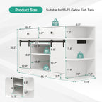 Fish Tank Stand with LED Light & Power Outlets