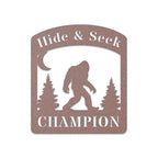 Bigfoot Hide & Seek Champion - Sasquatch Metal Sign