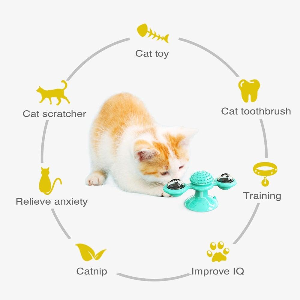 Rotatable Cat Toys With Catnip