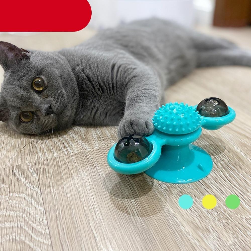 Rotatable Cat Toys With Catnip