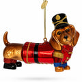 Dog in Hat Glass Christmas Ornament