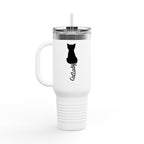 Cursive Tail Cat Lady Travel Mug