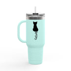 Cursive Tail Cat Lady Travel Mug