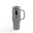 Cursive Tail Cat Lady Travel Mug