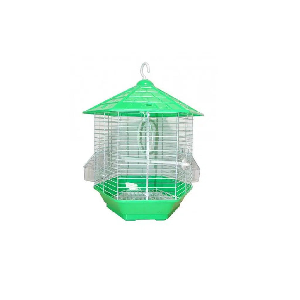 Hexagonal Colored Bird Cage