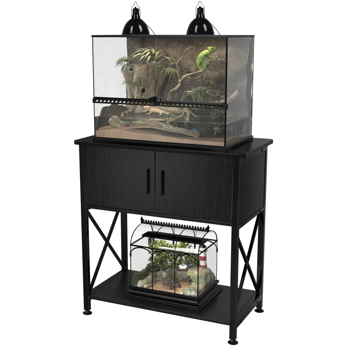 Metal Aquarium Stand with Accessories Storage