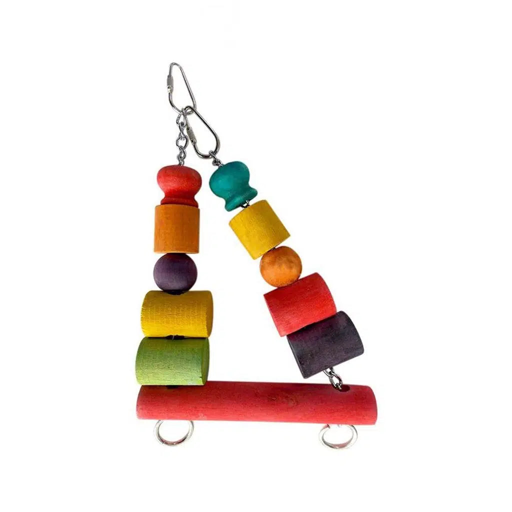 Wooden Bird Swing with Chain