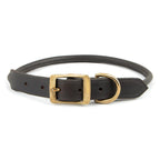 Leather Dog Collars with Brass Hardware