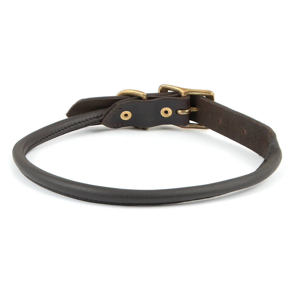 Leather Dog Collars with Brass Hardware