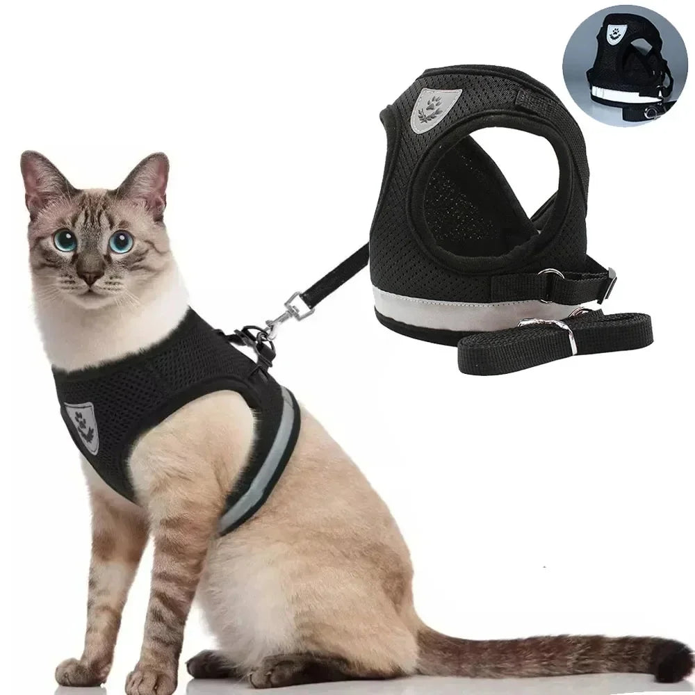 Reflective Cat Harness and Leash