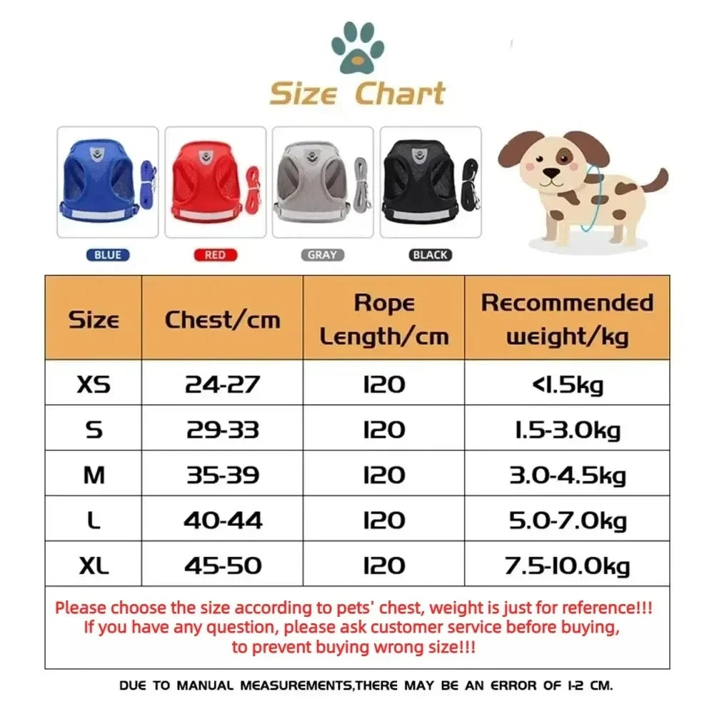 Reflective Cat Harness and Leash