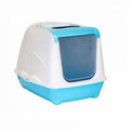 Cat Litter Box with Easy-Clean Lid-Blue