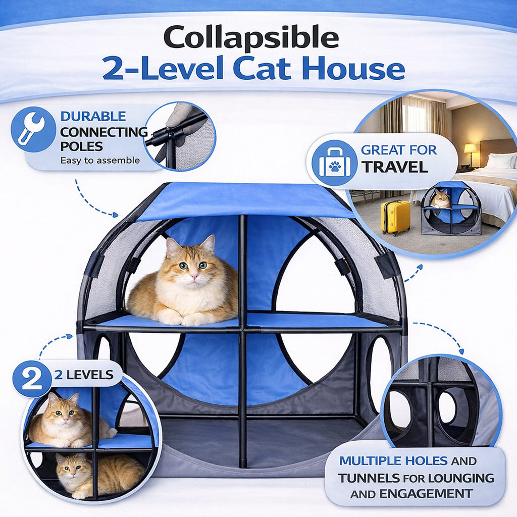 Travel Interactive Kitty Cat Tree Maze Hous