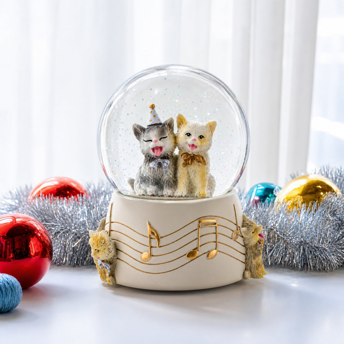 Cats Musical Water Snow Globe