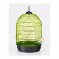 Round Brass Bird Cage with Swing and Perches